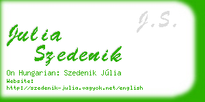 julia szedenik business card
